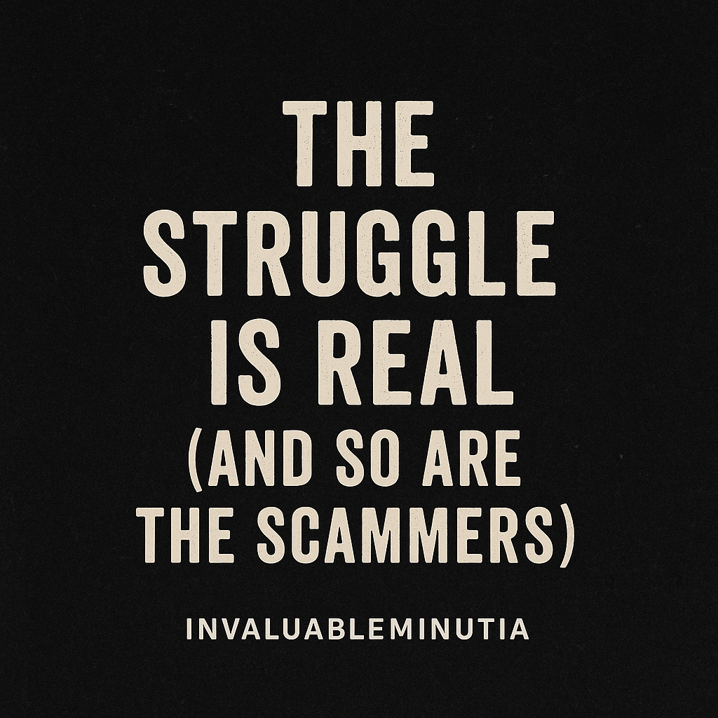 🖤 Real Talk: The Struggle Is Real (and So Are the Scammers)