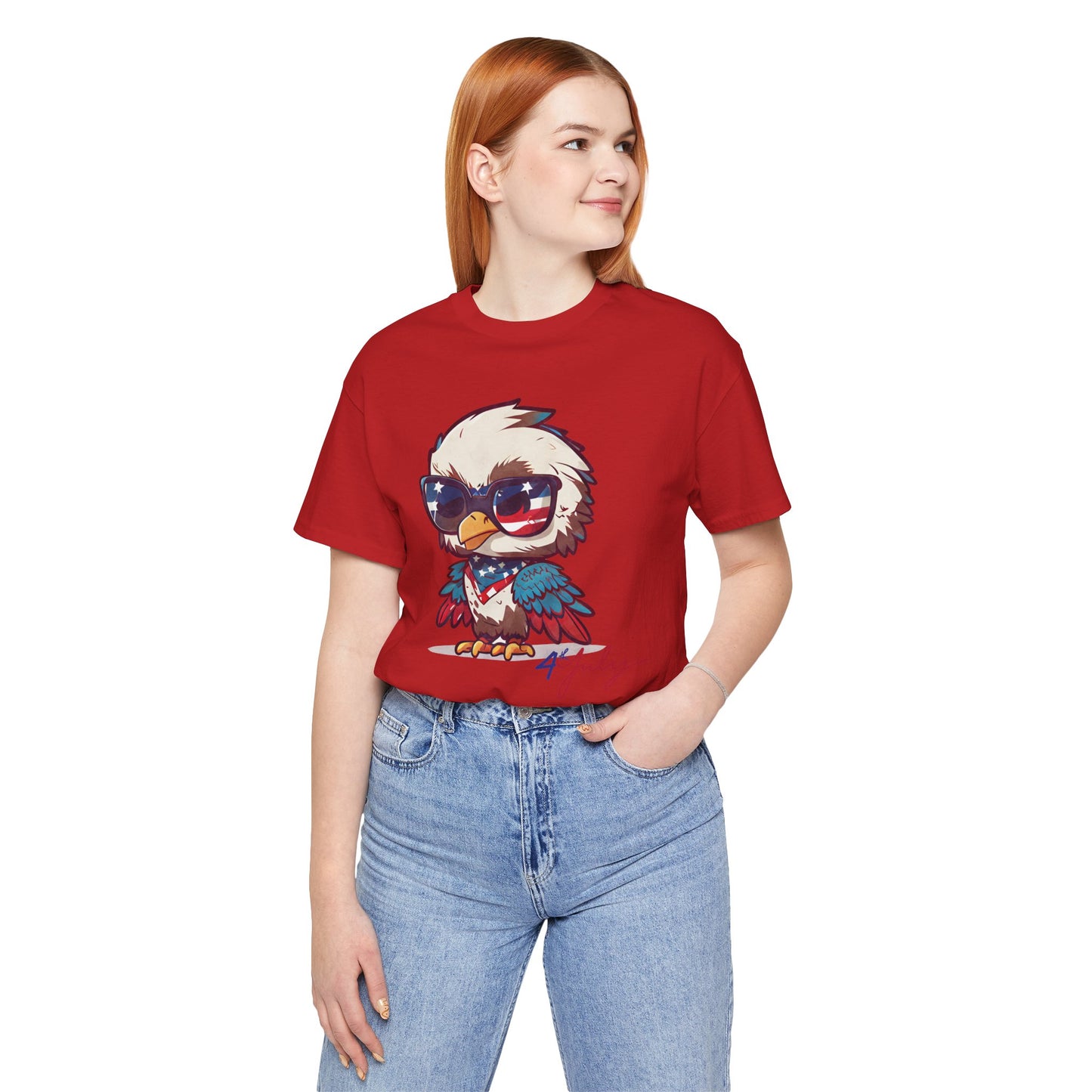 Cool Patriot Eagle Tee β Unisex Bella+Canvas Jersey - 4th of July T-shirt
