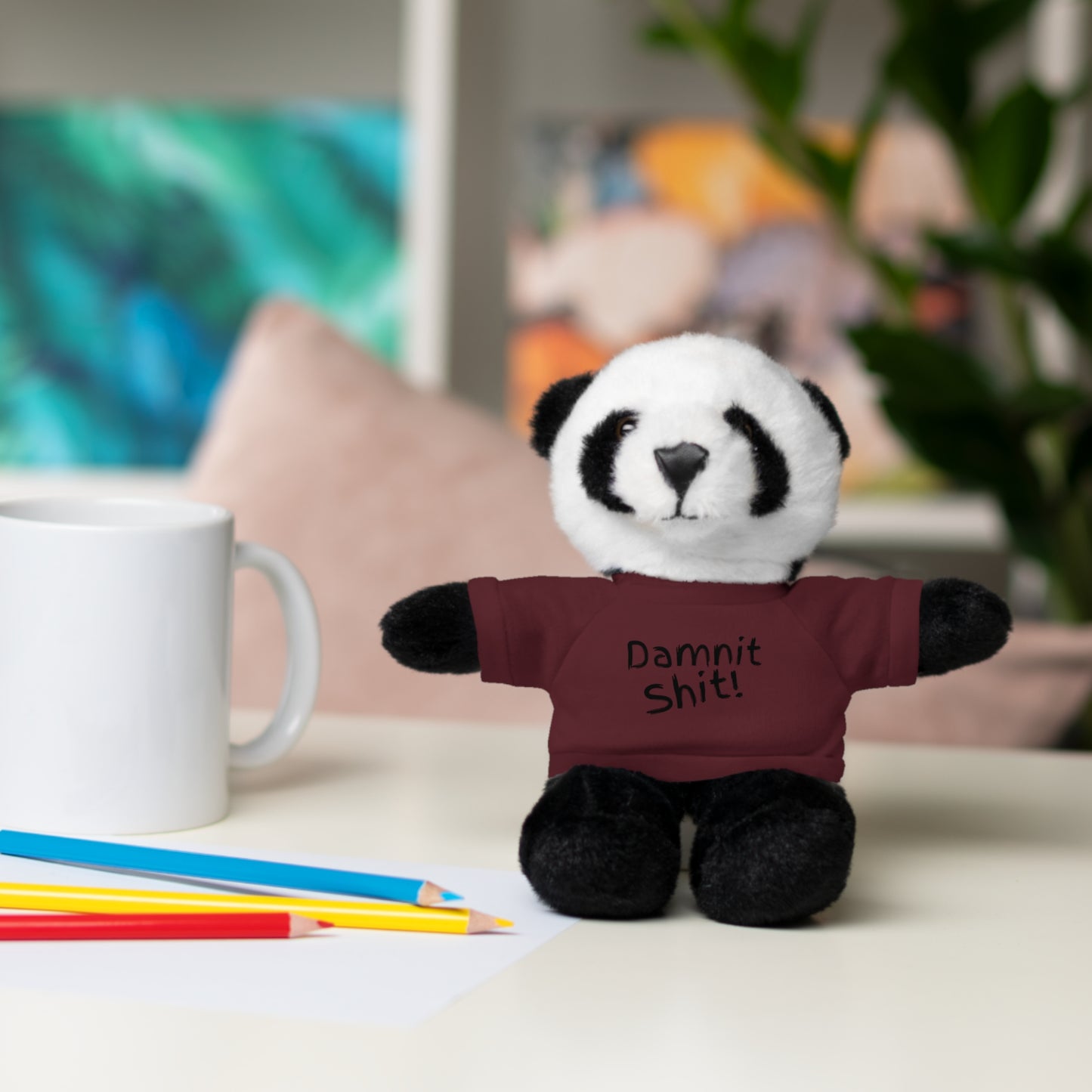 8" Funny Stuffed Animal Gift for Adults, Cute Plush Toy, Humor Bear, Sarcastic Gifts, Quirky Decor, Comfort Toy with Quote