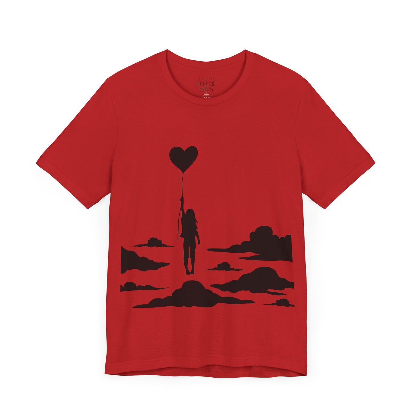 π Up and Away Tee β Heart Balloon Silhouette