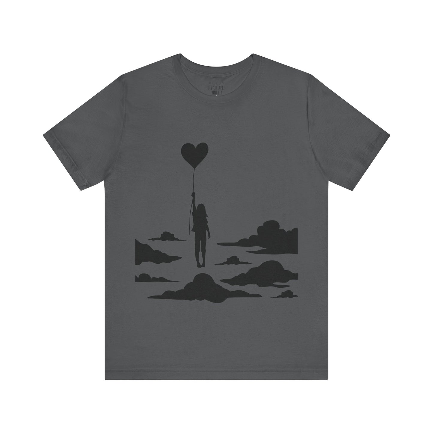 π Up and Away Tee β Heart Balloon Silhouette