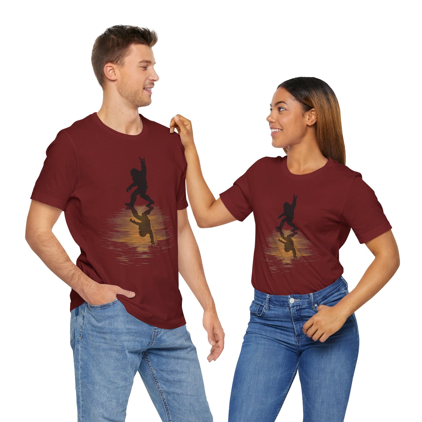 Rocking Bigfoot Unisex Bella+Canvas Jersey Tee - Fun Graphic Shirt for Nature & Cryptid Lovers