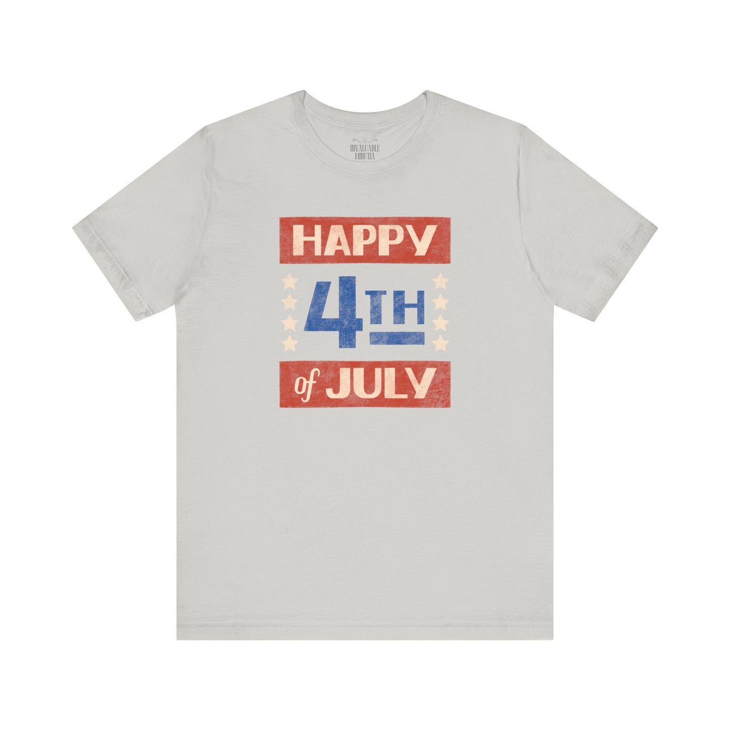 Happy 4th / Land of the Free Tee – Dual-Sided Print – Unisex Bella + Canvas Jersey T-Shirt