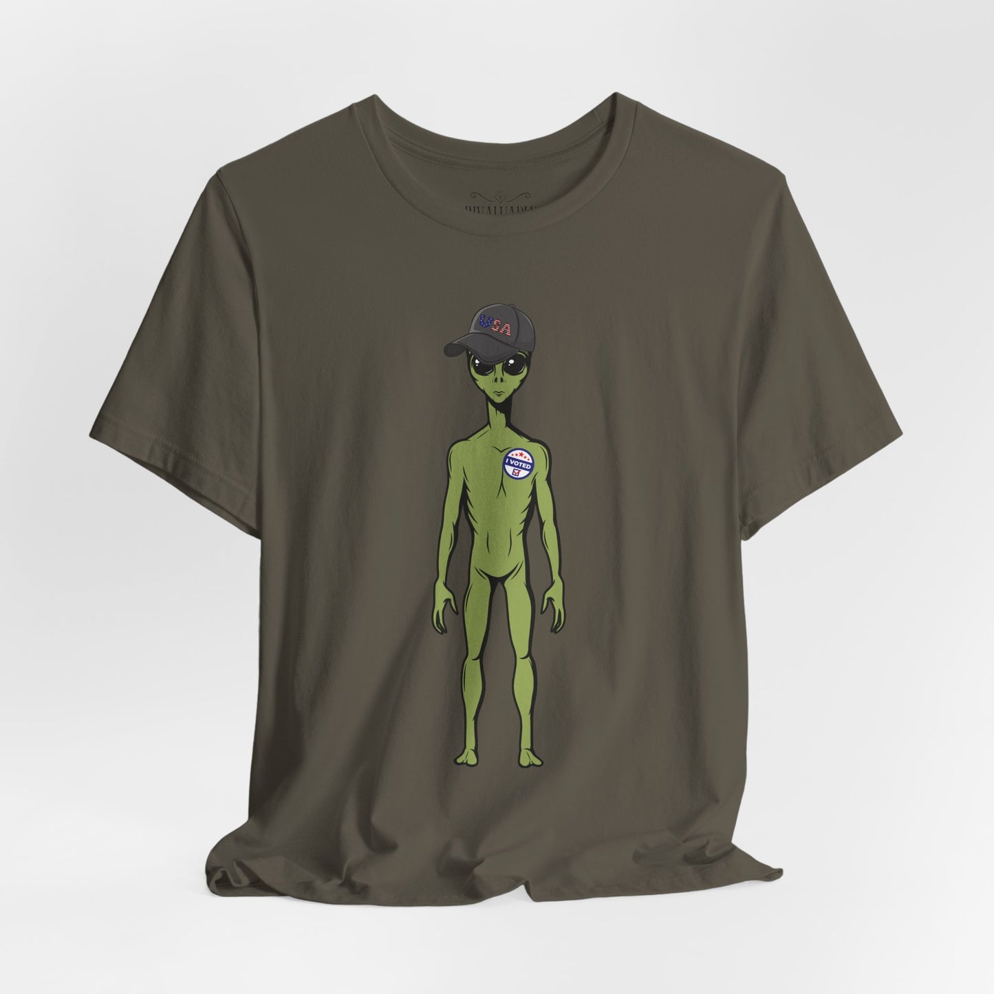 Alien Graphic Tee, Fun T-Shirt for Sci-Fi Lovers, Unisex Casual Wear, Great for Festivals, Gifts for Nerds, Everyday Comfort