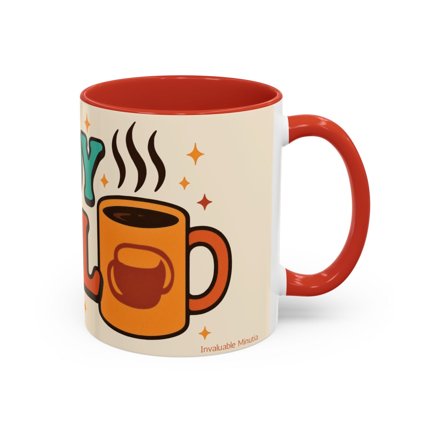 Study Fuel Color Accent Mug (11oz/15oz) – Retro Teacher/Student Coffee Cup • Back to School • Durable Ceramic