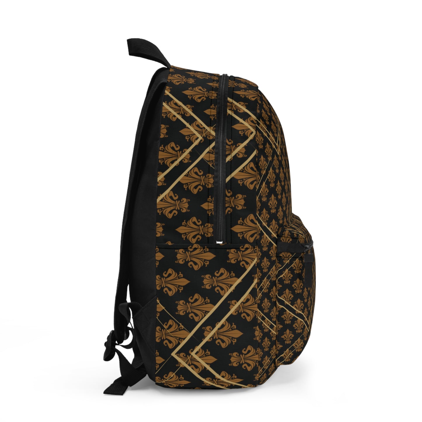 Luxury Fleur-de-Lis Pattern All Over Print Backpack - Durable, Stylish, and Waterproof