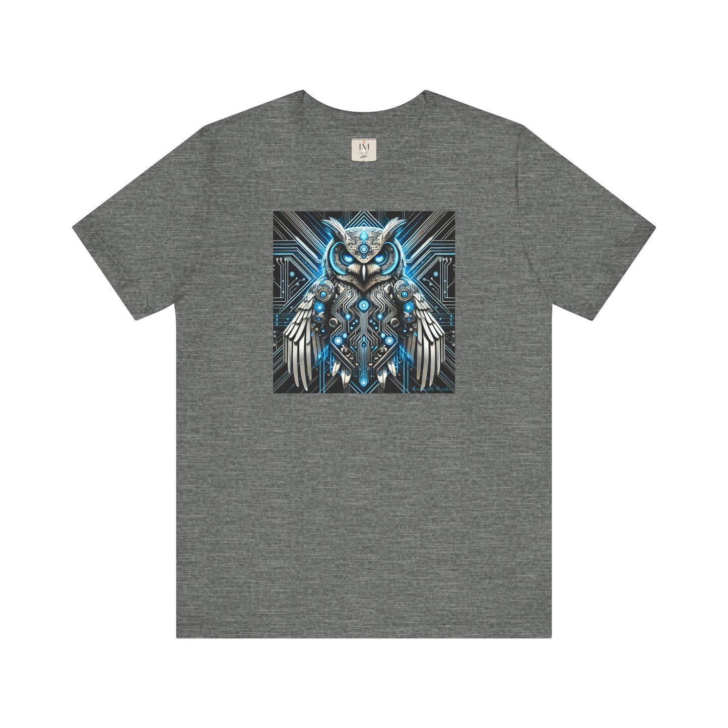 Mystical Cybernetic Owl Graphic Tee - Unisex Tch Short Sleeve T-Shirt