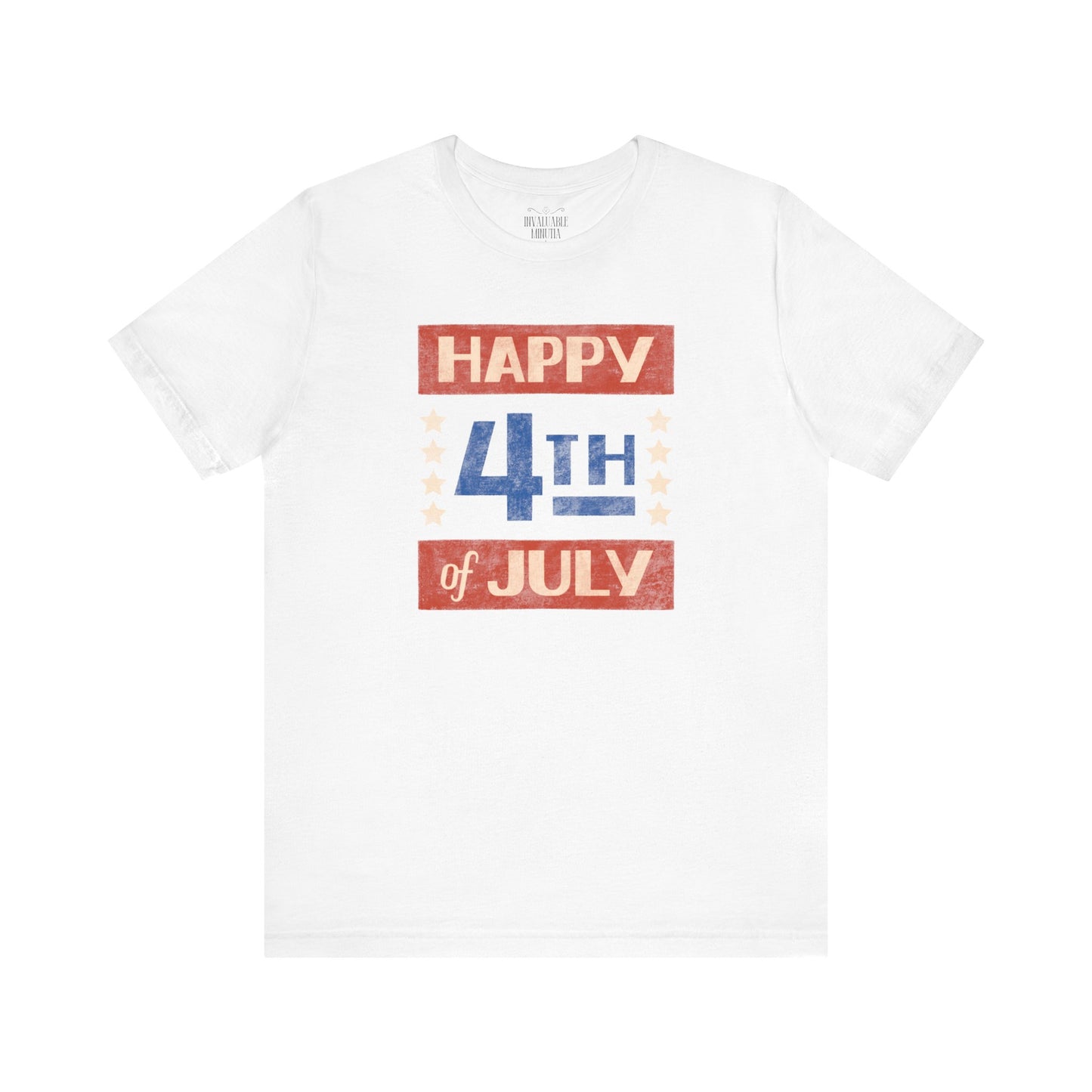 Happy 4th / Land of the Free Tee – Dual-Sided Print – Unisex Bella + Canvas Jersey T-Shirt