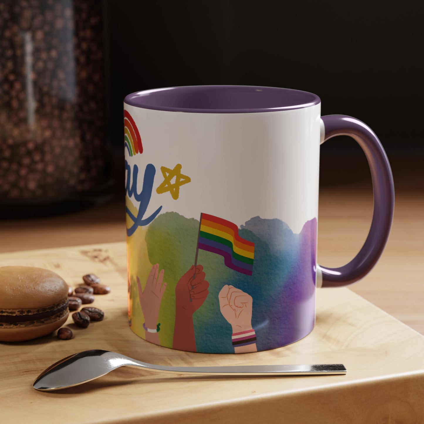 Bold Pride Accent Mug | Fun LGBTQ+ Gift | 11oz & 15oz Options