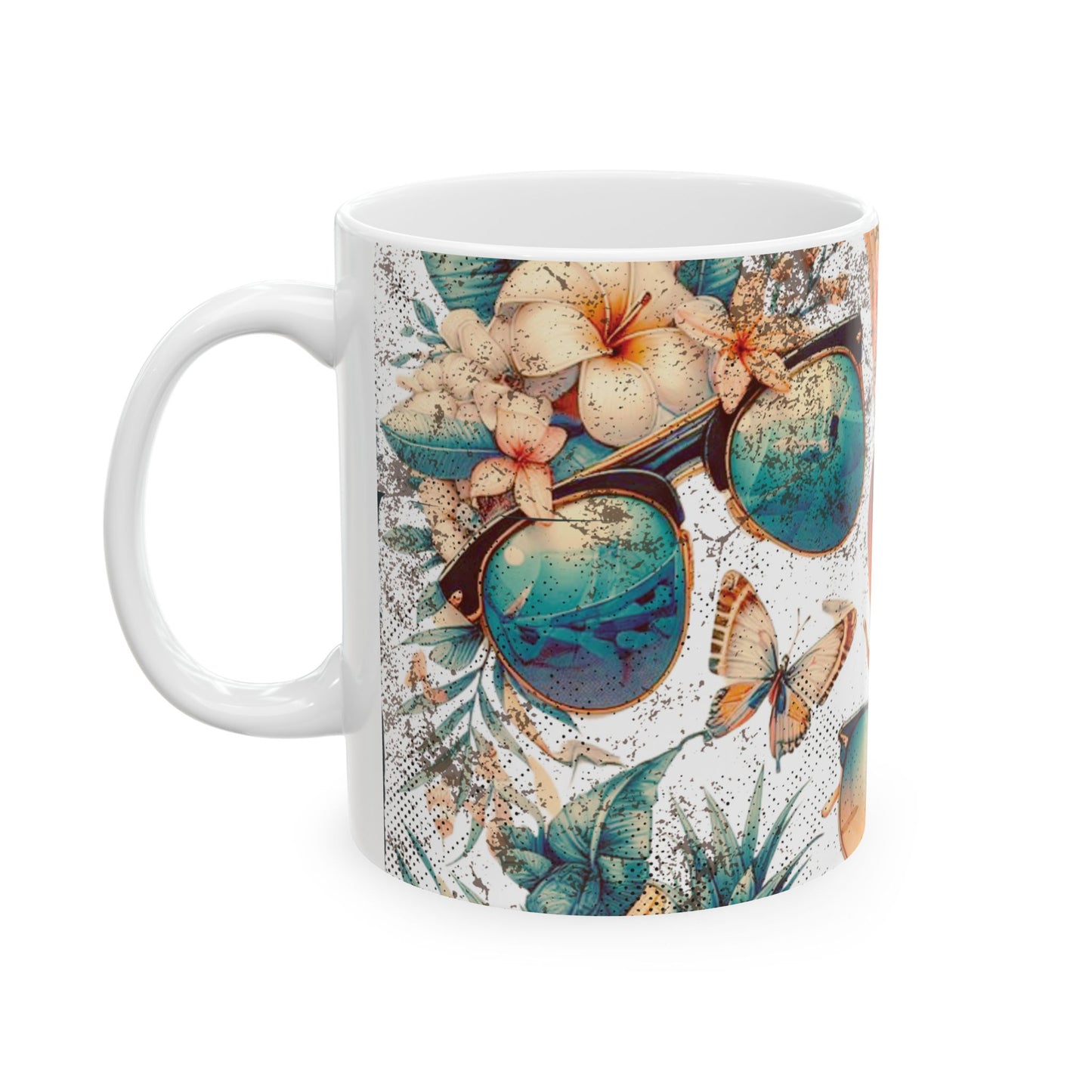 π Ceramic Mug (11oz, 15oz) β Custom Grungy Summertime Graphic