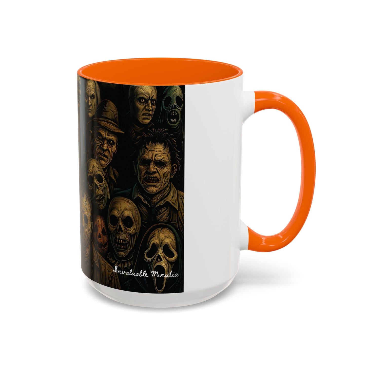 Horror Villain Collage Mug – 15oz & 11oz Ceramic Coffee Mug – Slasher Icons Halloween Gift – Goth Horrorcore Kitchen Decor