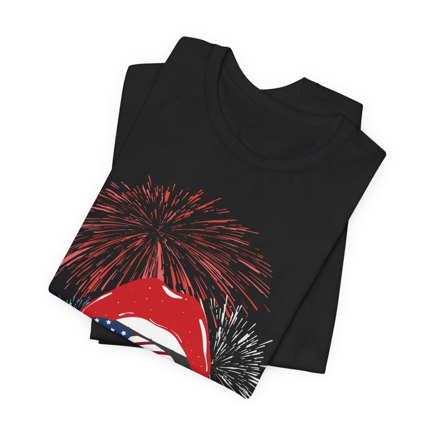 American Flag Lips Tee – Unisex Bella + Canvas Jersey Tee - 4th of July