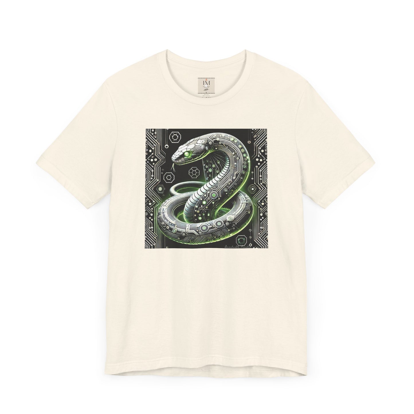 Cyber Snake Unisex Short Sleeve Tee - Futuristic Design for Tech Enthusiasts