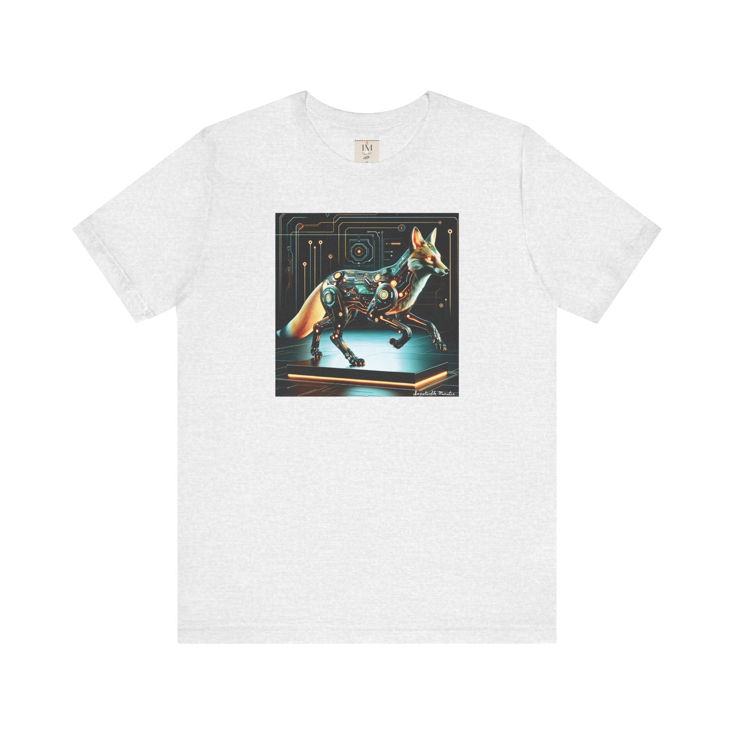 Futuristic Cybernetic Fox Graphic Tee - Unisex Jersey Short Sleeve T-Shirt