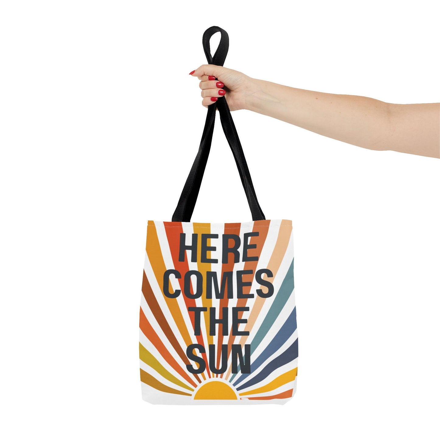 Here Comes the Sun β Retro Sunburst Tote Bag