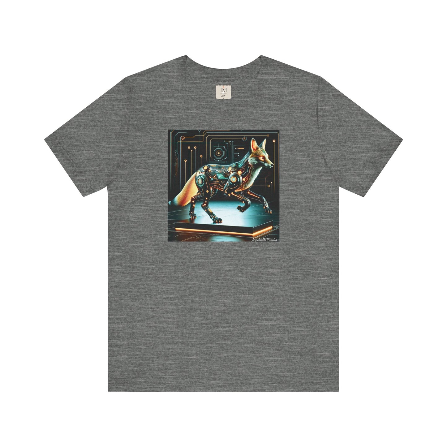 Futuristic Cybernetic Fox Graphic Tee - Unisex Jersey Short Sleeve T-Shirt