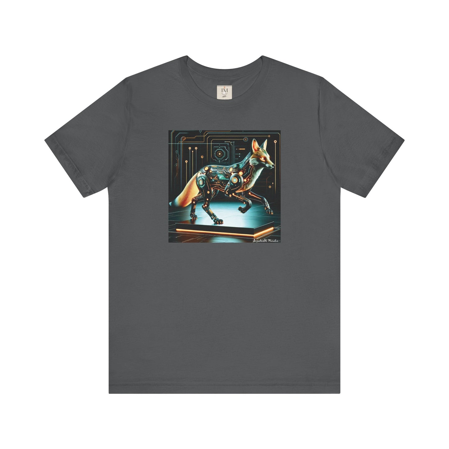 Futuristic Cybernetic Fox Graphic Tee - Unisex Jersey Short Sleeve T-Shirt