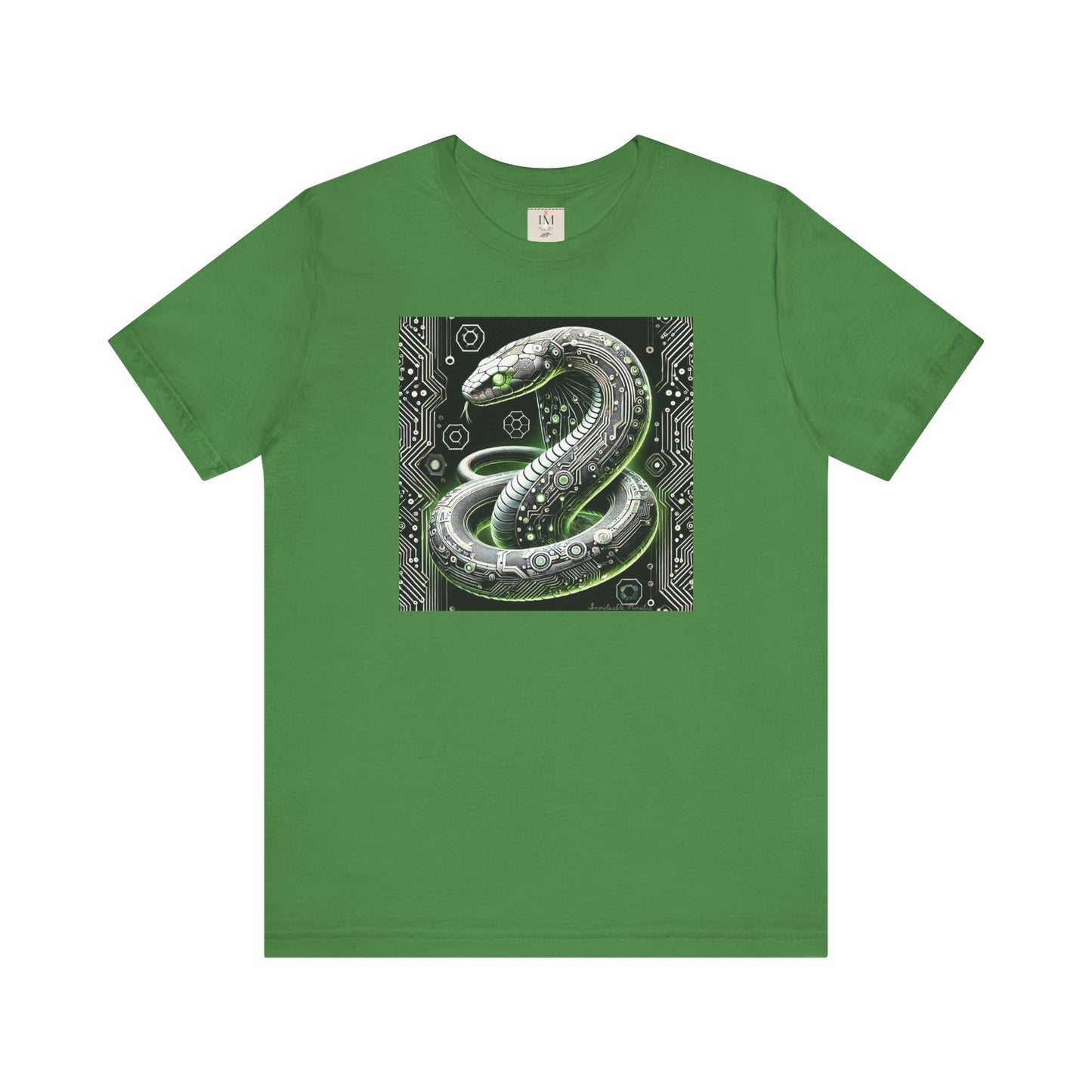 Cyber Snake Unisex Short Sleeve Tee - Futuristic Design for Tech Enthusiasts