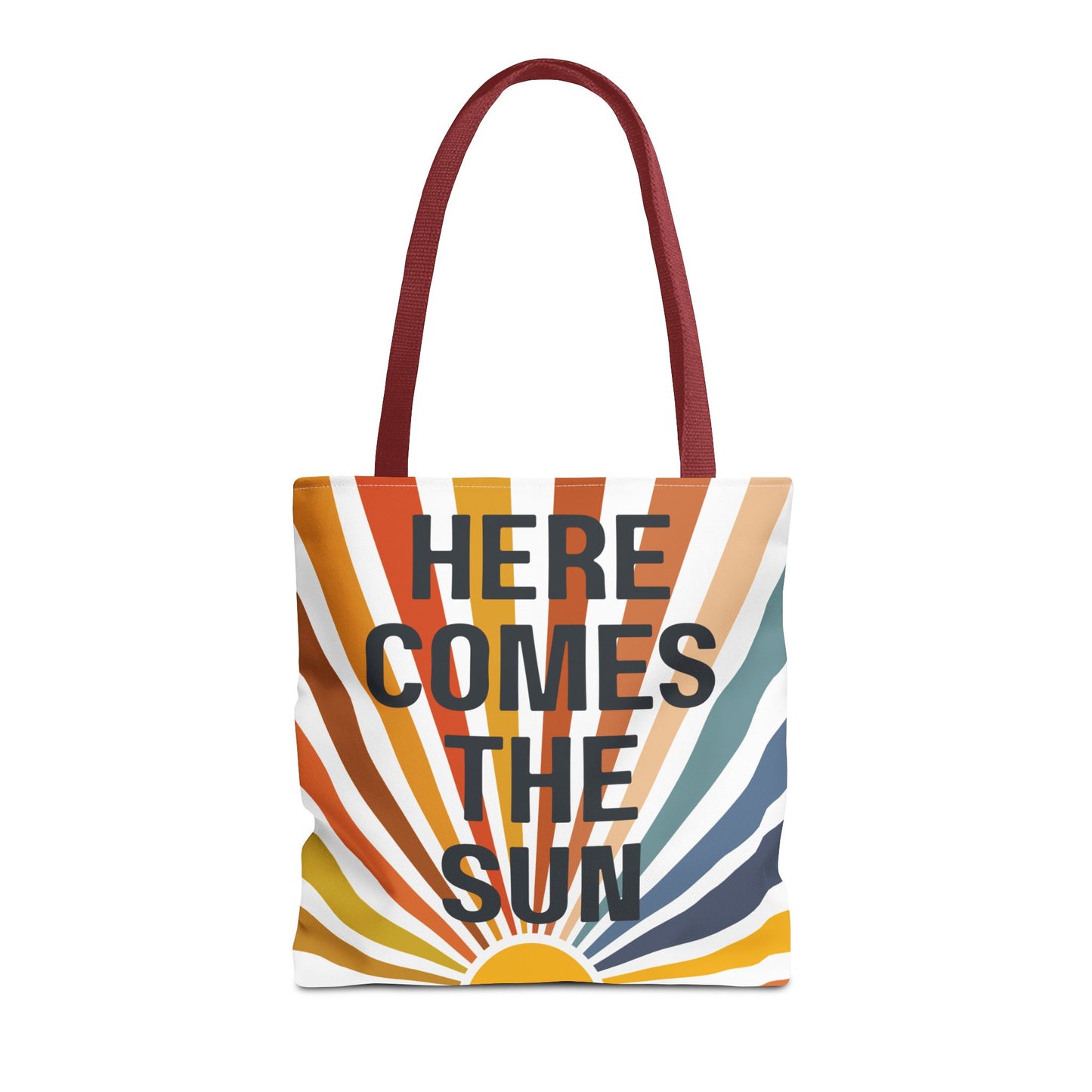 Here Comes the Sun β Retro Sunburst Tote Bag
