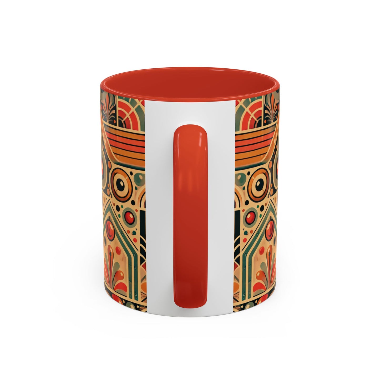 πΏ Retro Boho Accent Coffee Mug | 11oz & 15oz Ceramic Cup | Custom Colors Available