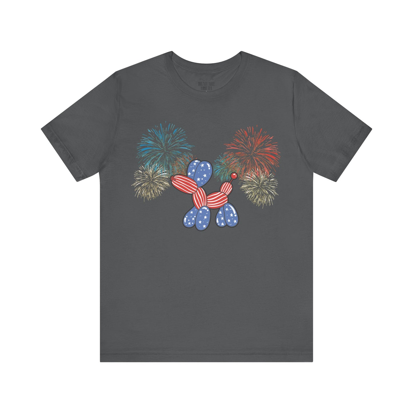 Patriotic Balloon Animal Tee, Fourth of July Shirt, Independence Day Apparel, Fireworks Unisex T-shirt, Bella + Canvas