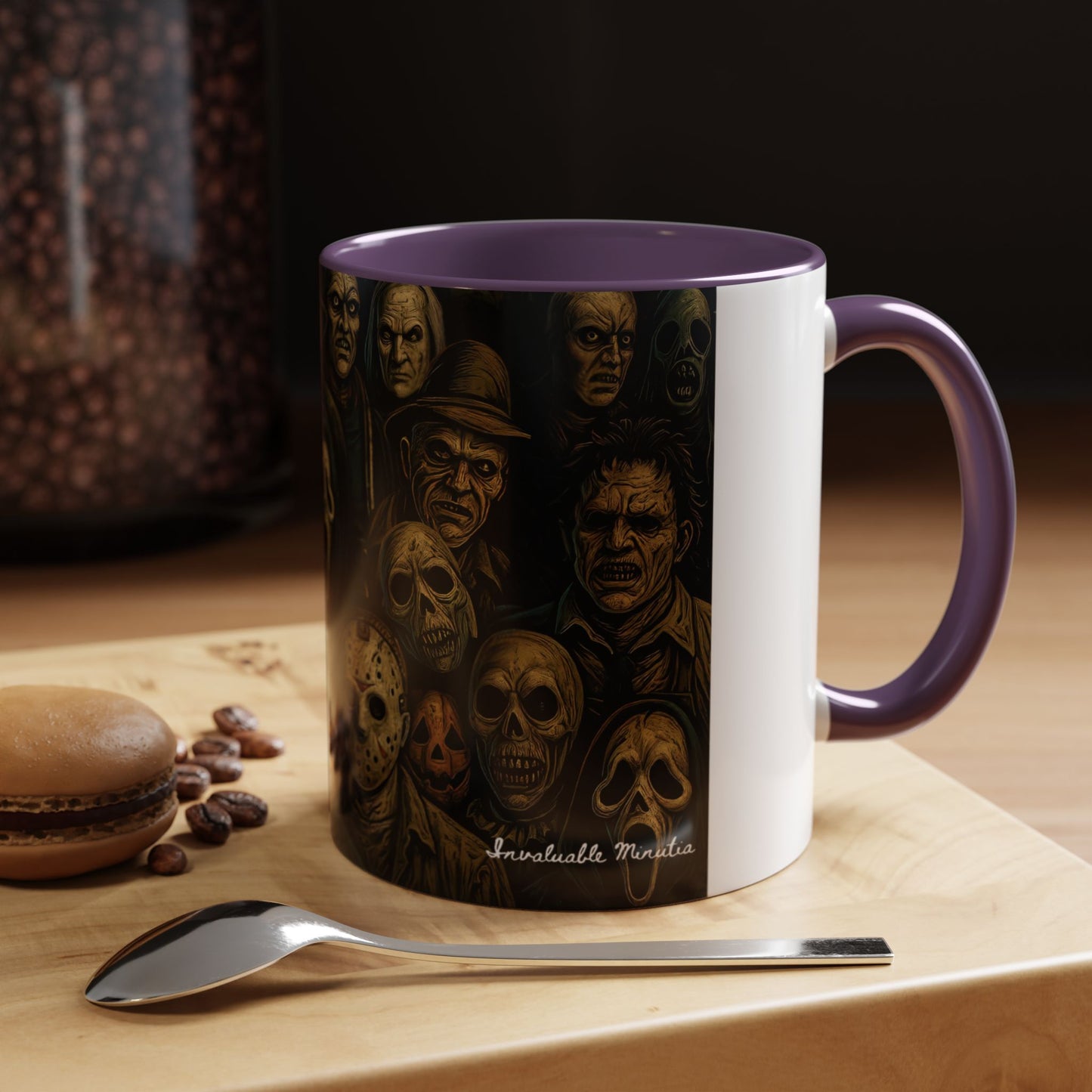 Horror Villain Collage Mug – 15oz & 11oz Ceramic Coffee Mug – Slasher Icons Halloween Gift – Goth Horrorcore Kitchen Decor