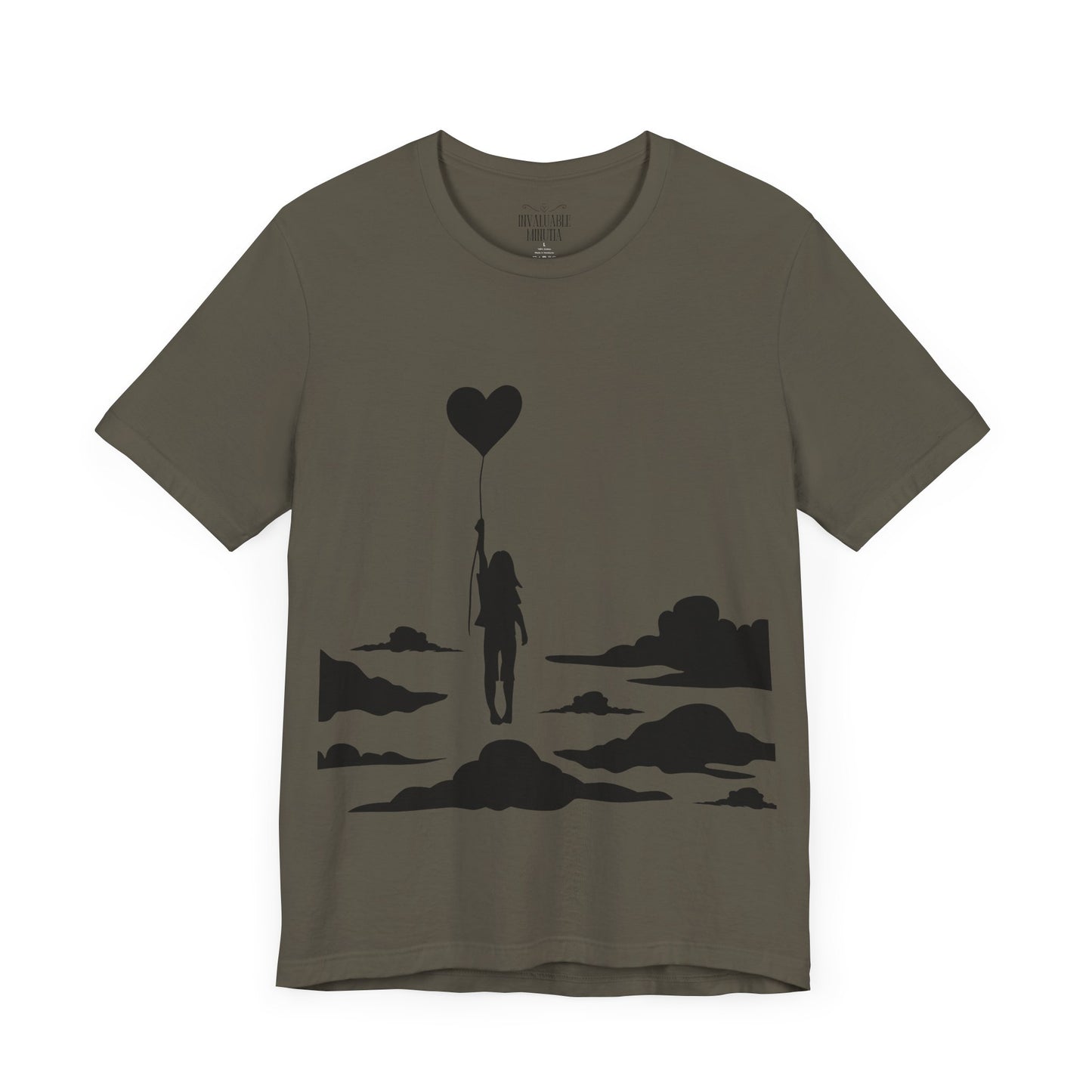 π Up and Away Tee β Heart Balloon Silhouette