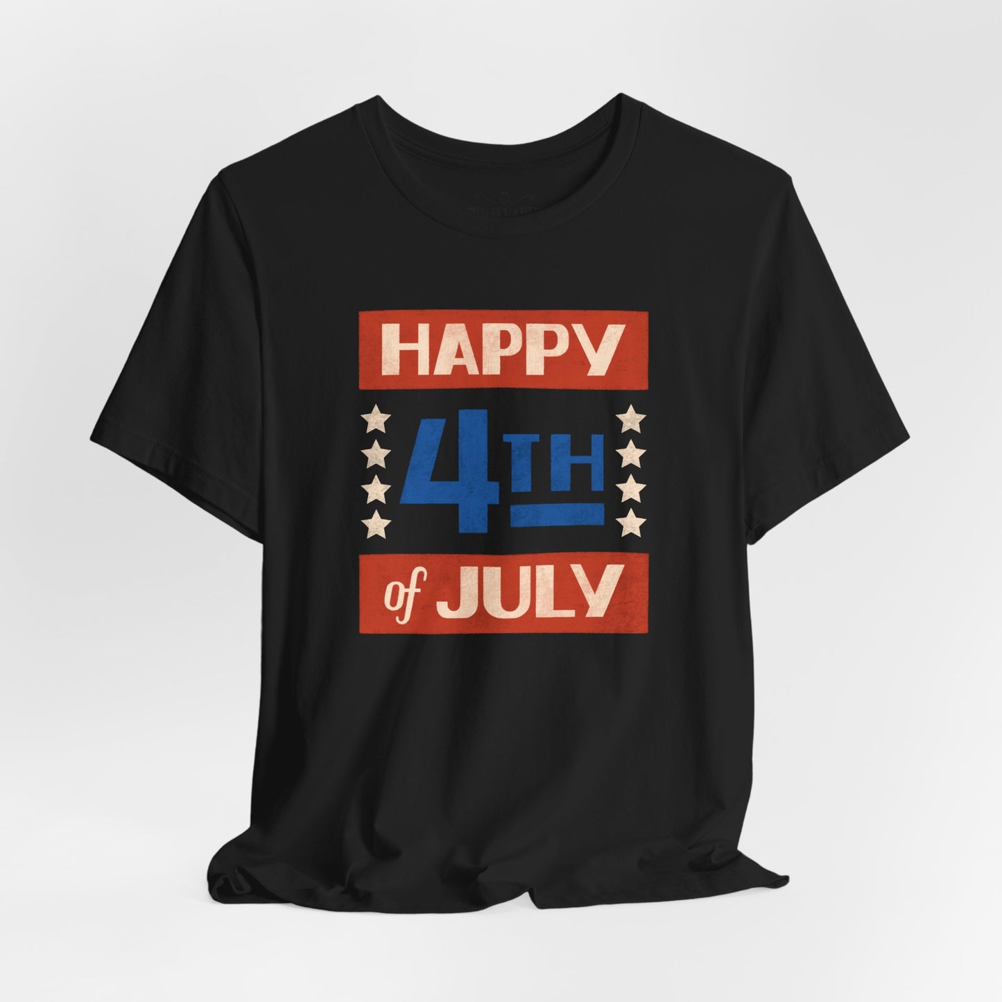 Happy 4th / Land of the Free Tee – Dual-Sided Print – Unisex Bella + Canvas Jersey T-Shirt