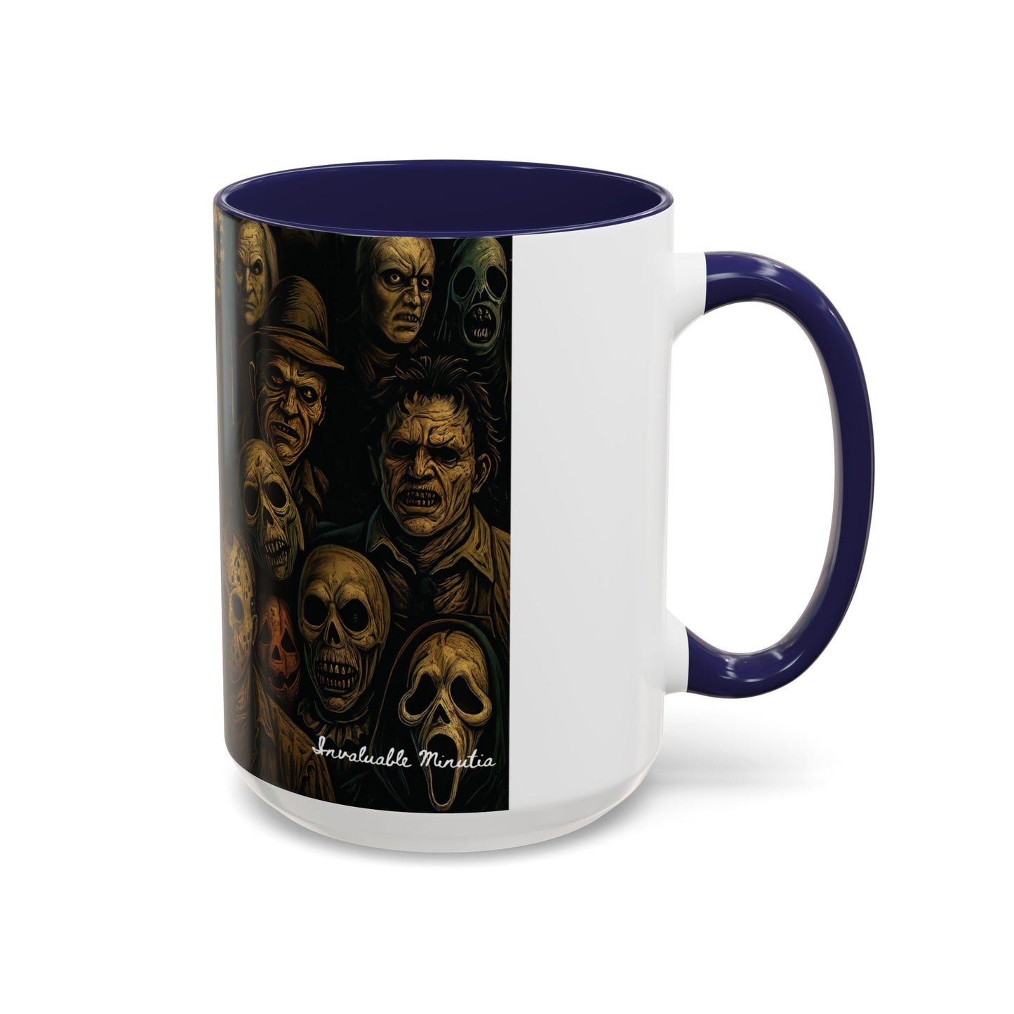 Horror Villain Collage Mug – 15oz & 11oz Ceramic Coffee Mug – Slasher Icons Halloween Gift – Goth Horrorcore Kitchen Decor