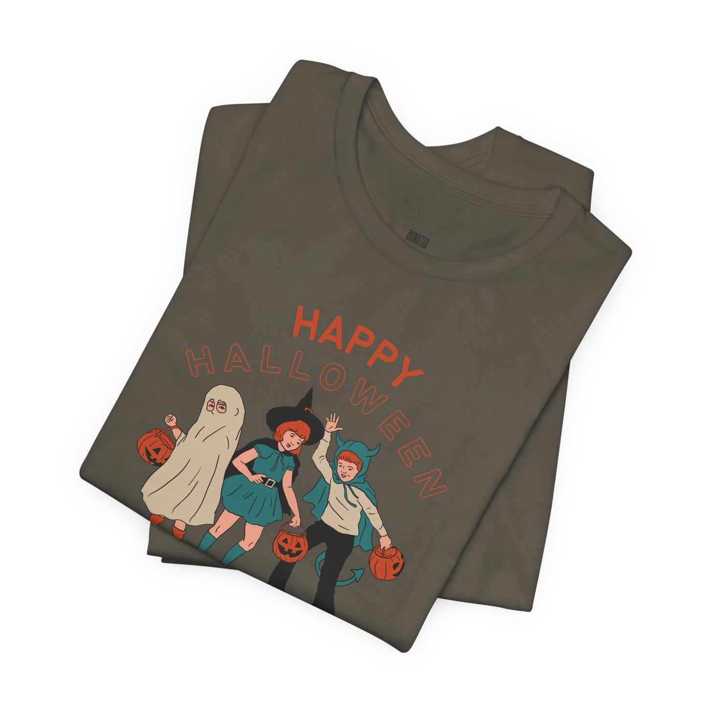 Happy Halloween Trick or Treat Vintage Vibe Tee โ Bella+Canvas 3001