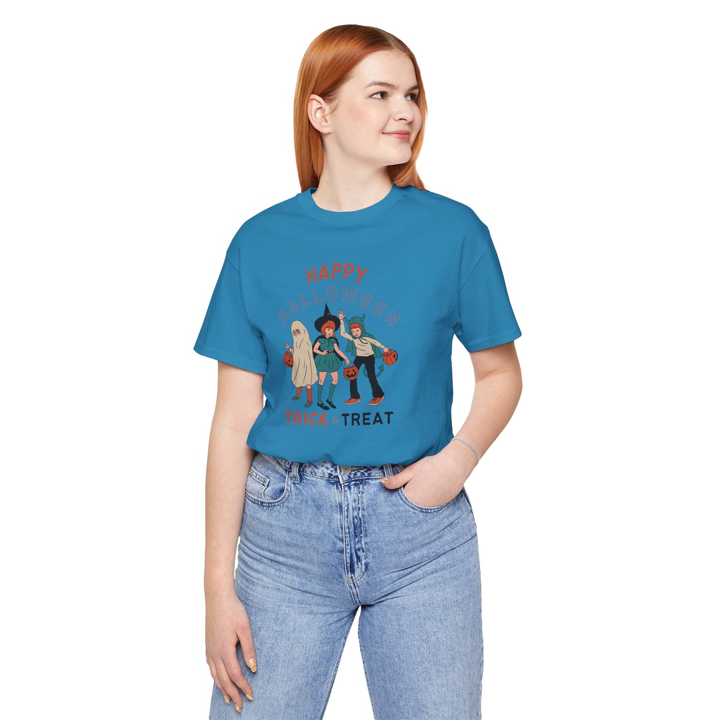 Happy Halloween Trick or Treat Vintage Vibe Tee โ Bella+Canvas 3001