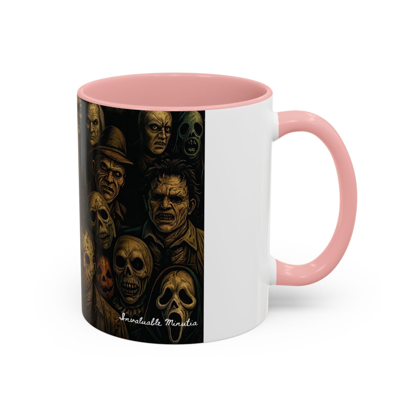 Horror Villain Collage Mug – 15oz & 11oz Ceramic Coffee Mug – Slasher Icons Halloween Gift – Goth Horrorcore Kitchen Decor