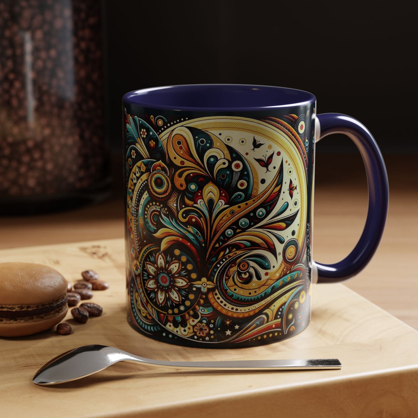 βοΈ Accent Coffee Mug (11, 15oz) β Beautiful Boho Style Graphic πΏ