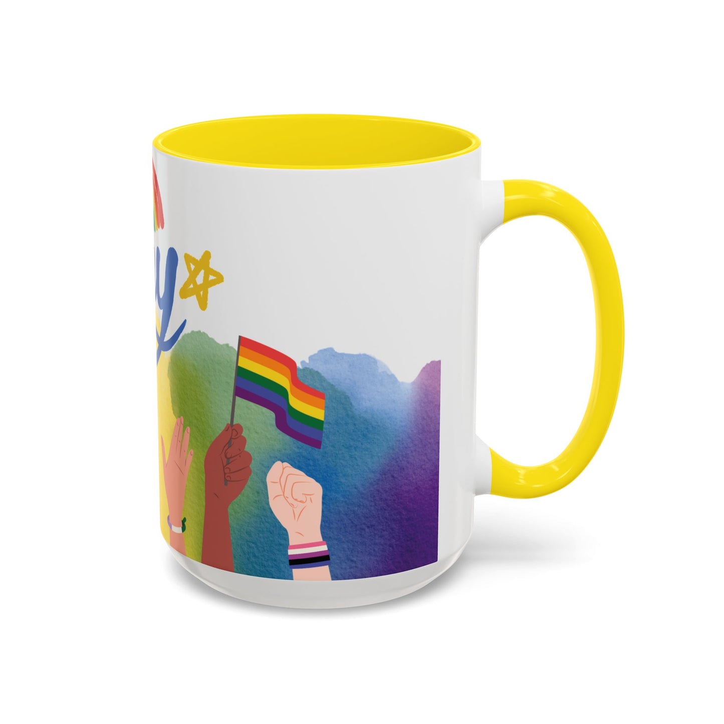 Bold Pride Accent Mug | Fun LGBTQ+ Gift | 11oz & 15oz Options
