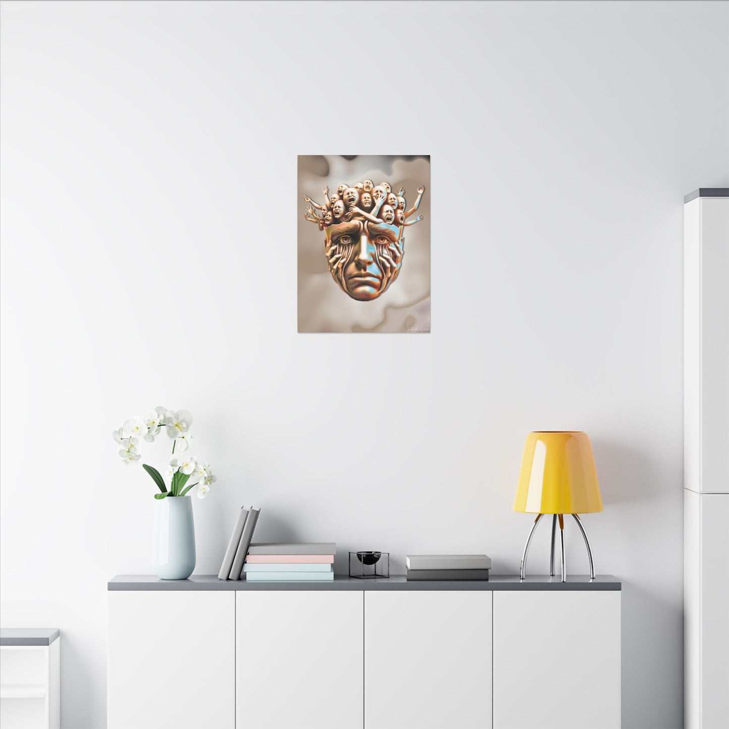 "Known." – Emotional Expressionism Stretched Vertical Canvas Wall Art - ADHD, Anxiety, Depression Reflection