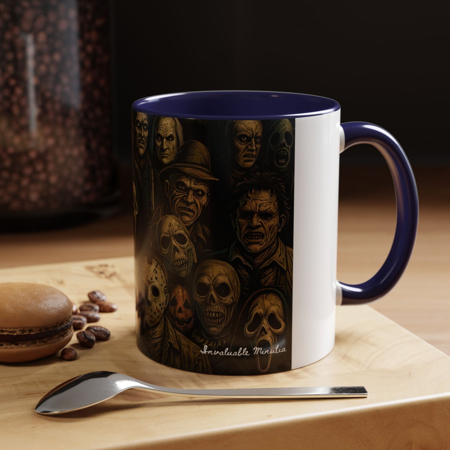 Horror Villain Collage Mug – 15oz & 11oz Ceramic Coffee Mug – Slasher Icons Halloween Gift – Goth Horrorcore Kitchen Decor