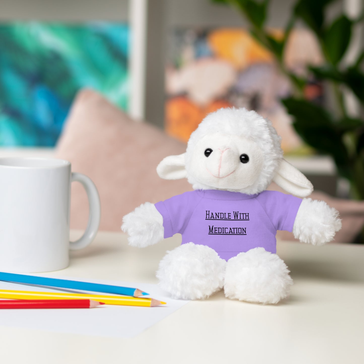8" Funny Stuffed Animal Gift for Adults, Cute Plush Toy, Humor Bear, Sarcastic Gifts, Quirky Decor, Comfort Toy with Quote