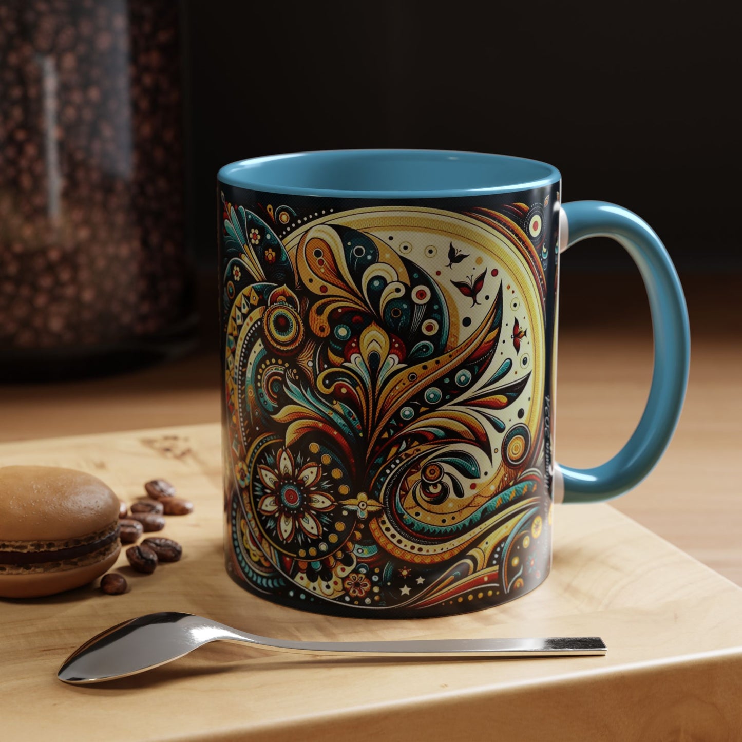βοΈ Accent Coffee Mug (11, 15oz) β Beautiful Boho Style Graphic πΏ