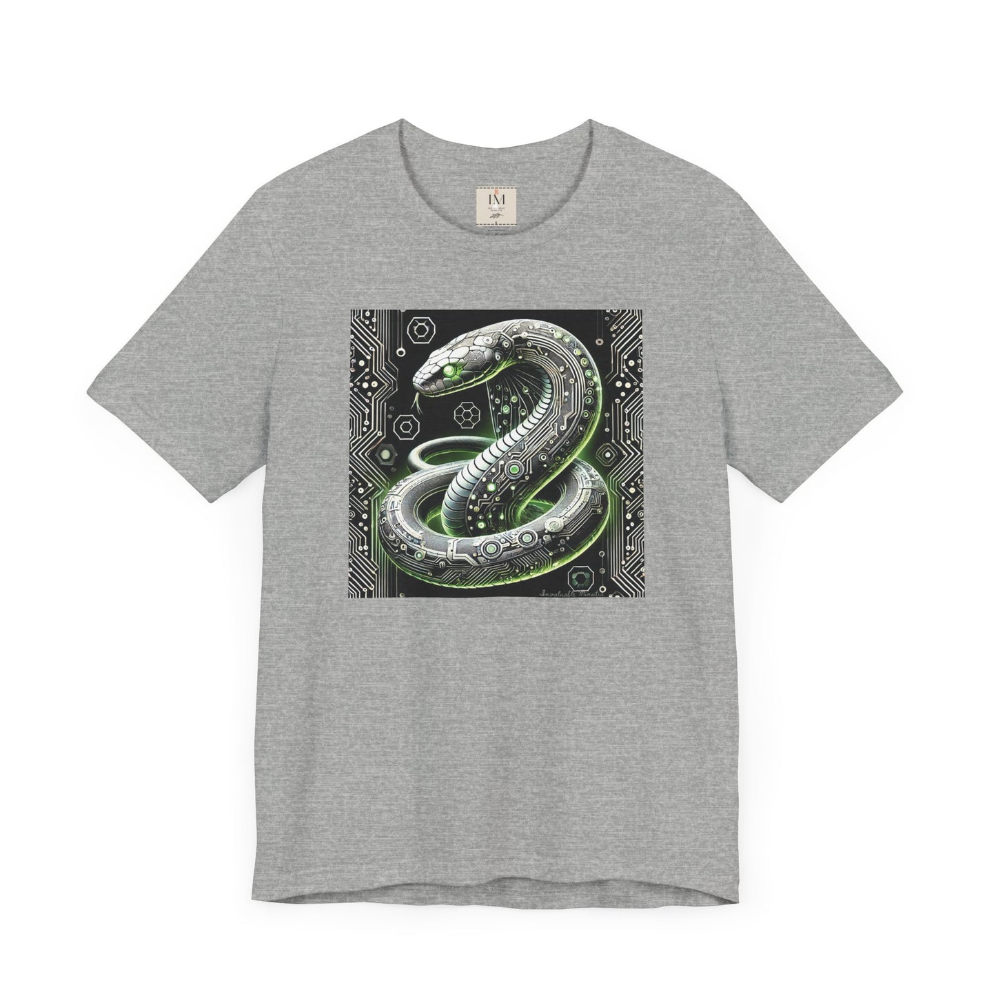 Cyber Snake Unisex Short Sleeve Tee - Futuristic Design for Tech Enthusiasts
