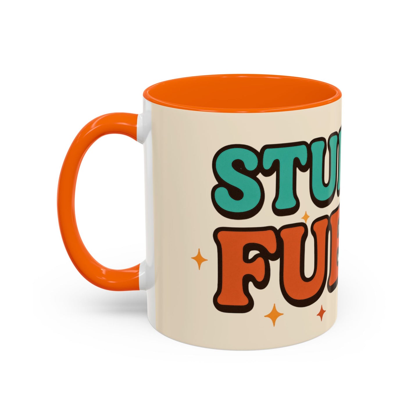Study Fuel Color Accent Mug (11oz/15oz) – Retro Teacher/Student Coffee Cup • Back to School • Durable Ceramic