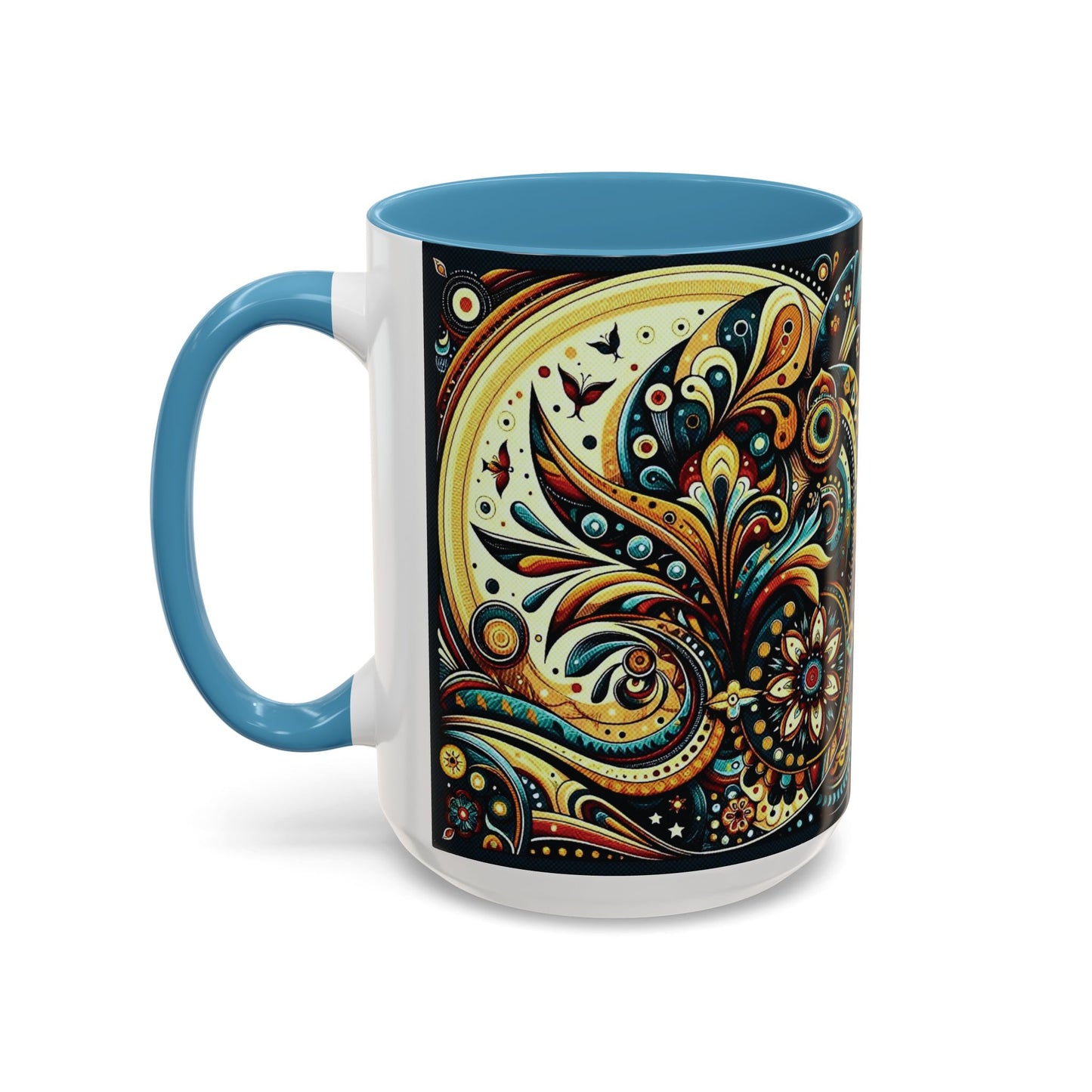 βοΈ Accent Coffee Mug (11, 15oz) β Beautiful Boho Style Graphic πΏ