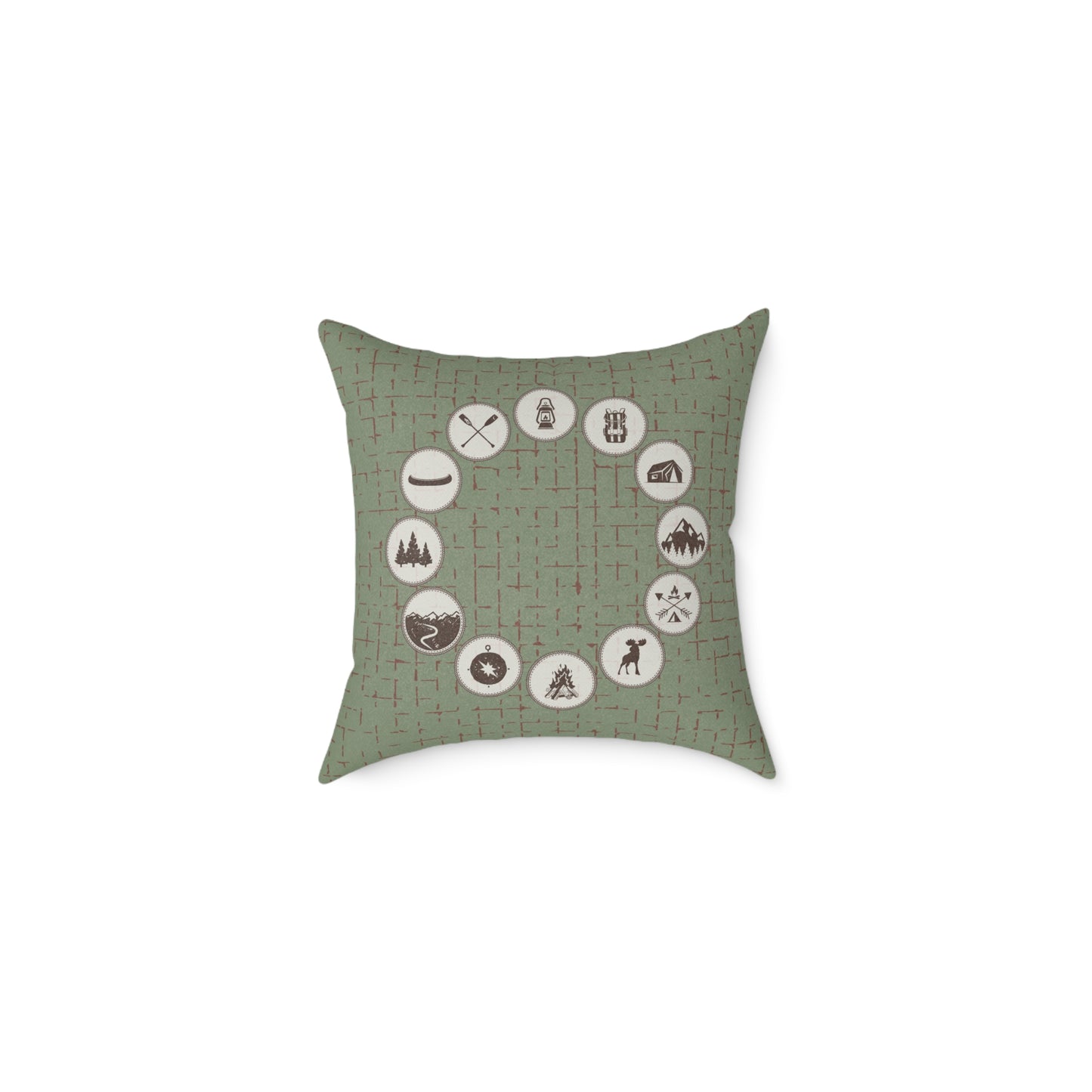 Fun Camping Decor Pillow - Emotional Support Tent β Boutique Canvas Throw Pillow
