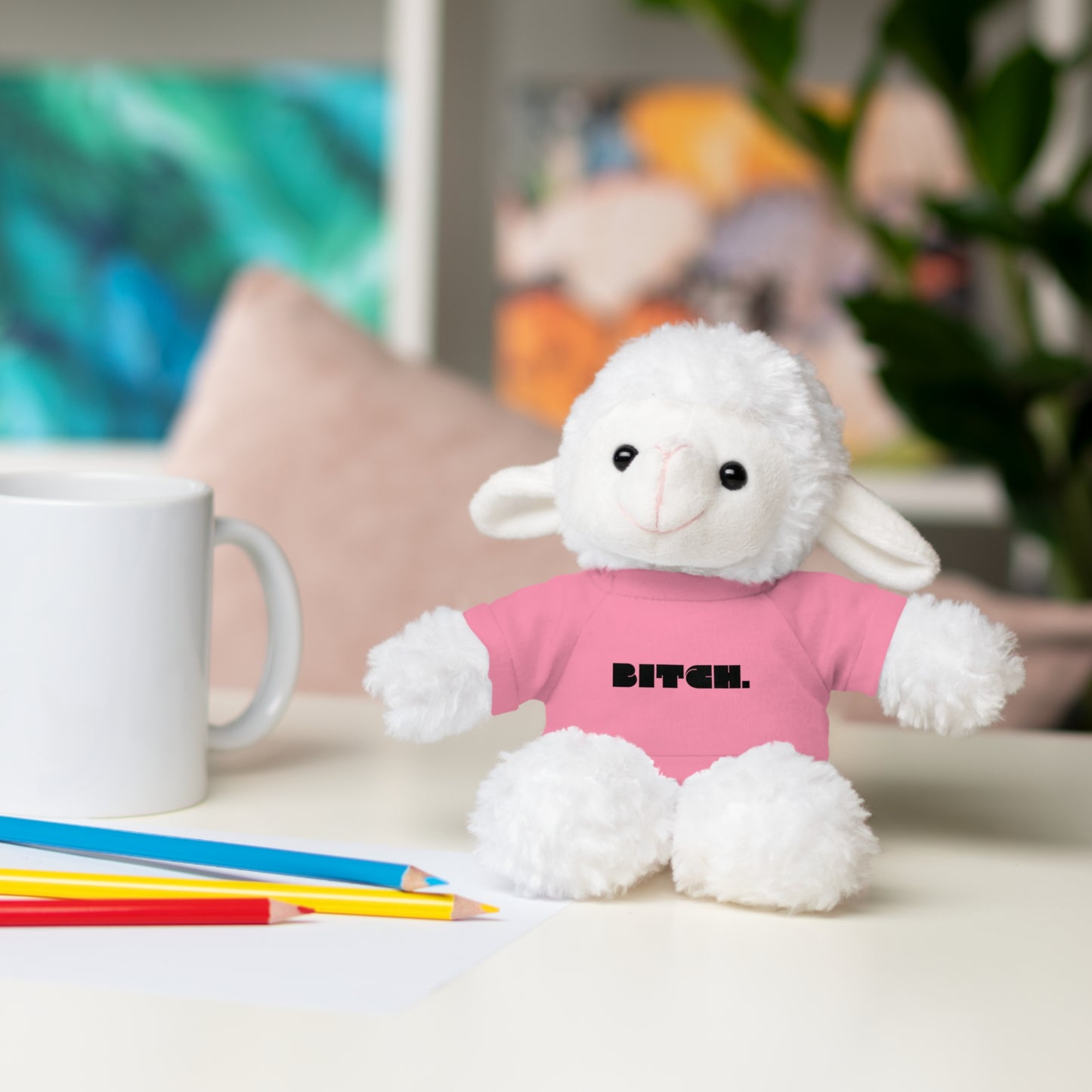 8" Funny Stuffed Animal Gift for Adults, Cute Plush Toy, Humor Bear, Sarcastic Gifts, Quirky Decor, Comfort Toy with Quote