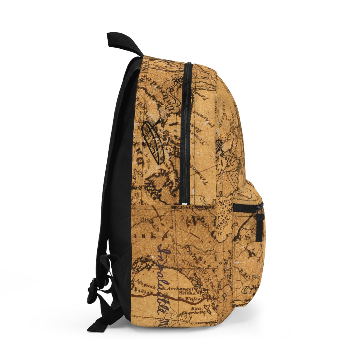 “Old World Explorer” – Vintage Map Backpack