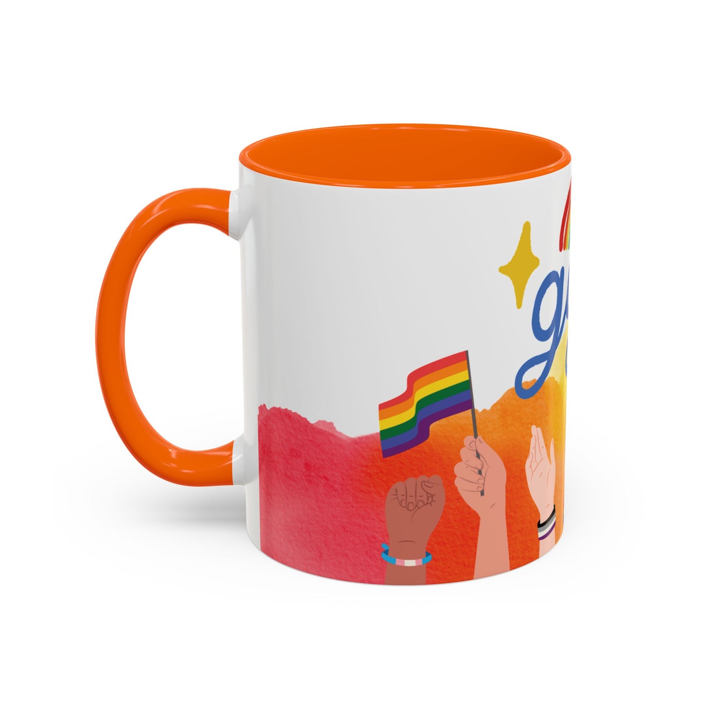 Bold Pride Accent Mug | Fun LGBTQ+ Gift | 11oz & 15oz Options