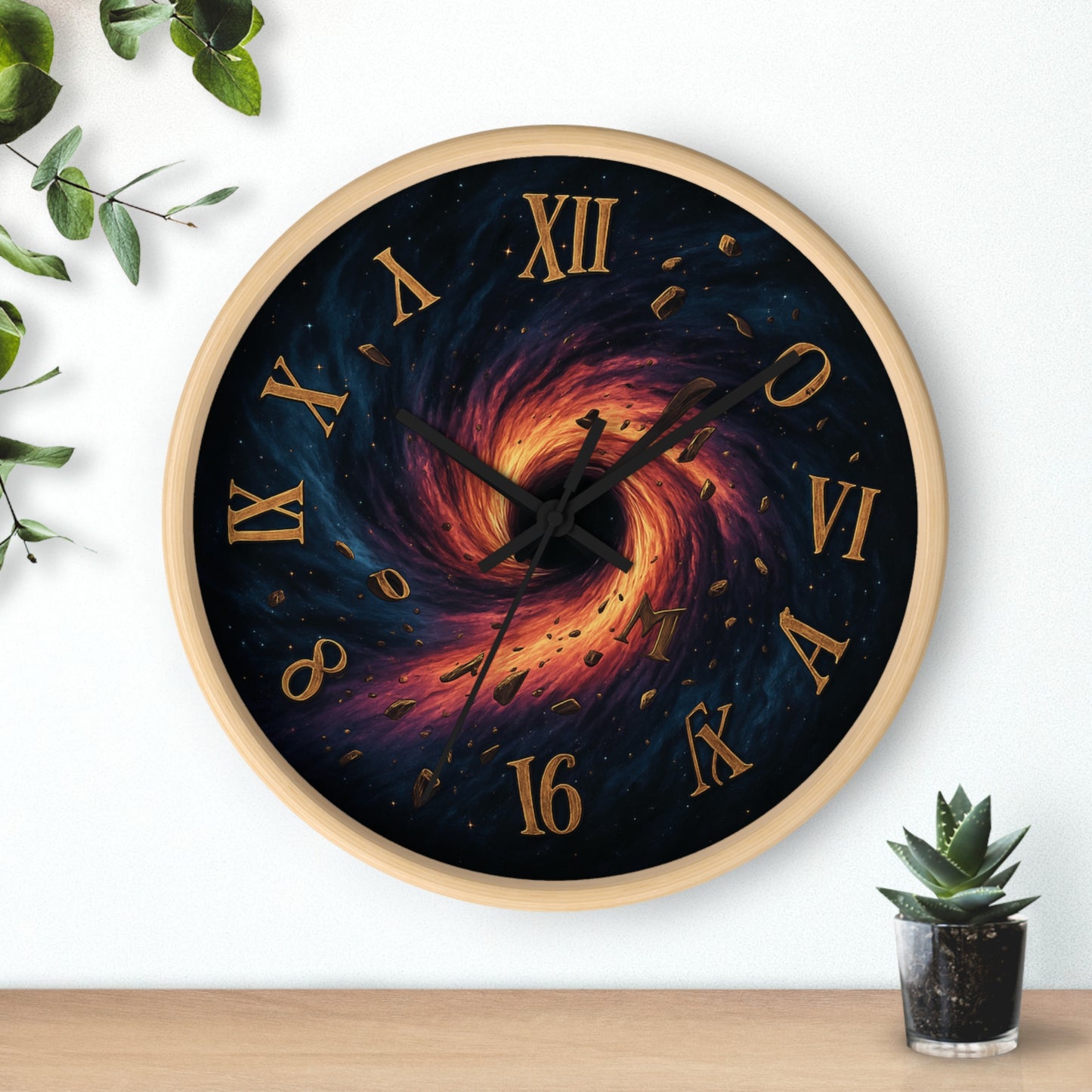 🌀 Black Hole Chaos Clock – Surreal Spacecore Time Warp Wall Decor Wall Clock