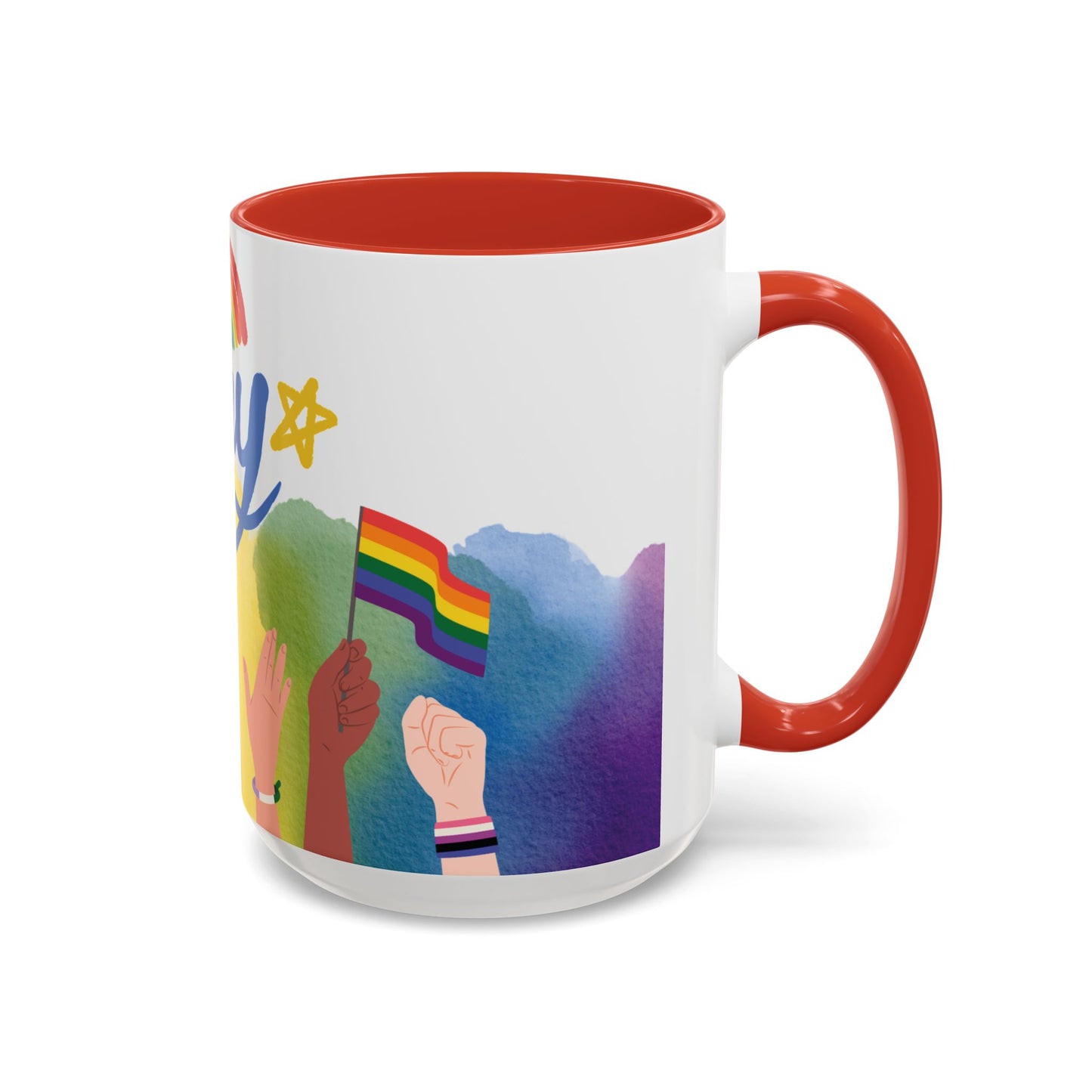Bold Pride Accent Mug | Fun LGBTQ+ Gift | 11oz & 15oz Options