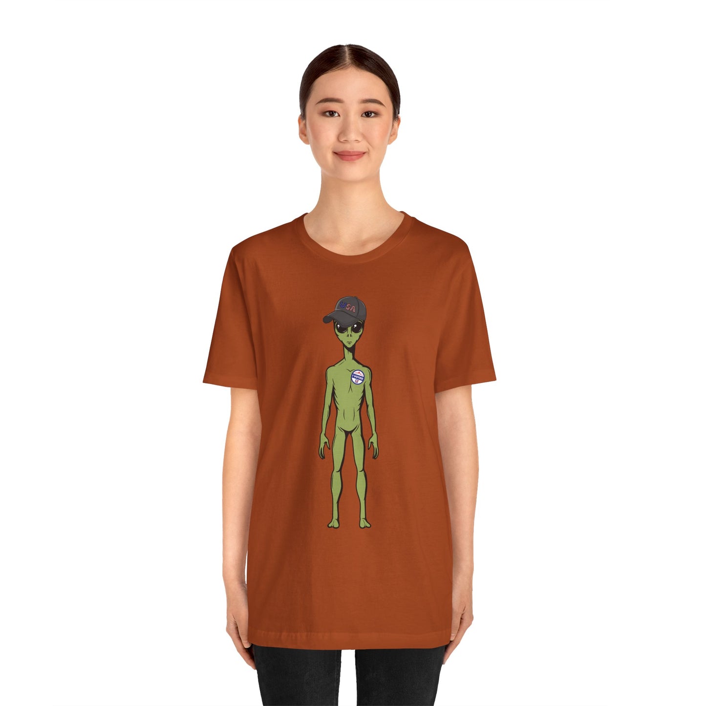 Alien Graphic Tee, Fun T-Shirt for Sci-Fi Lovers, Unisex Casual Wear, Great for Festivals, Gifts for Nerds, Everyday Comfort