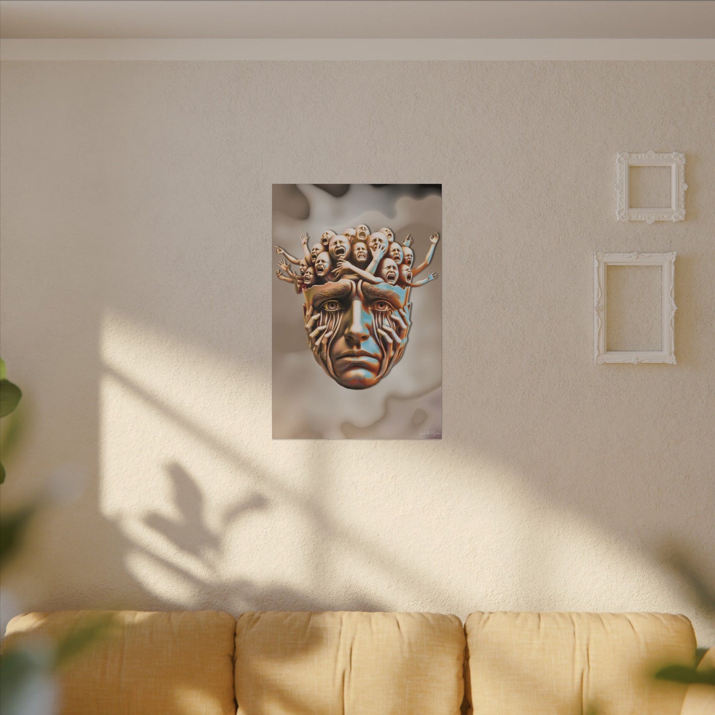 "Known." – Emotional Expressionism Stretched Vertical Canvas Wall Art - ADHD, Anxiety, Depression Reflection
