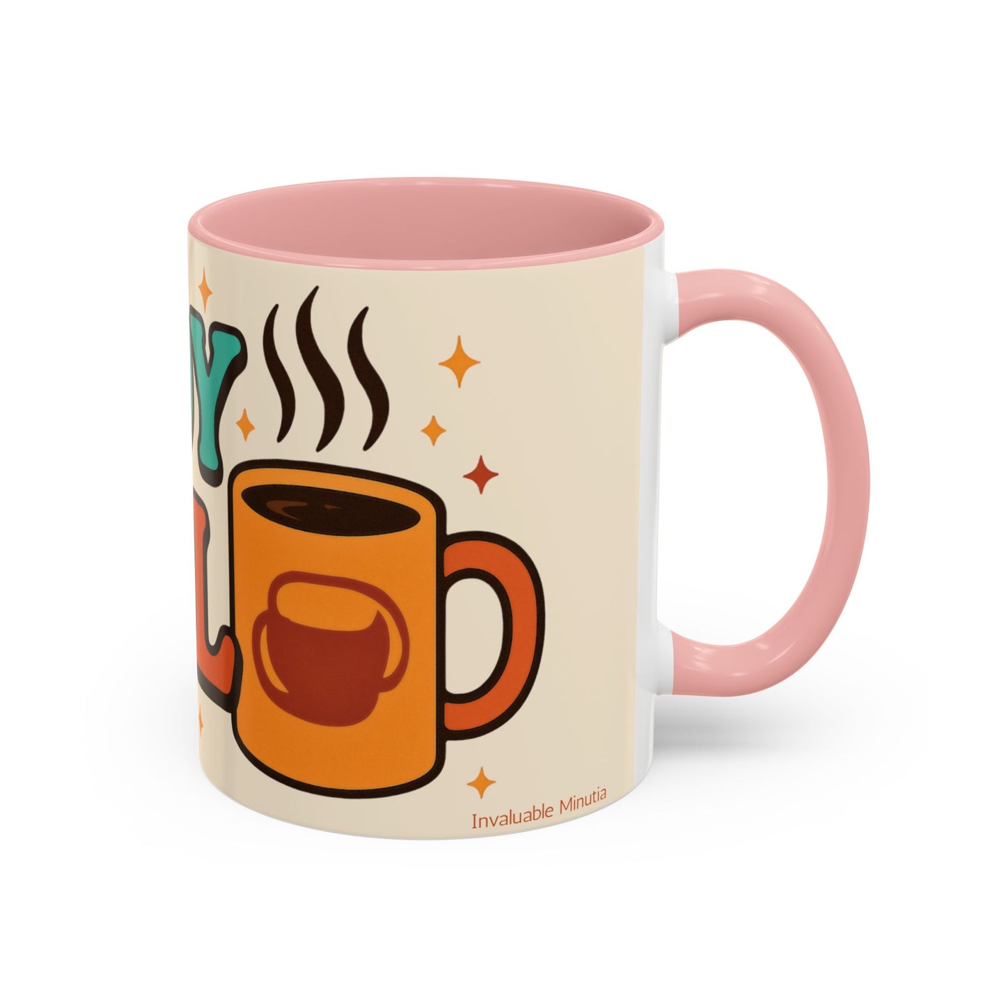 Study Fuel Color Accent Mug (11oz/15oz) – Retro Teacher/Student Coffee Cup • Back to School • Durable Ceramic